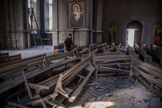 =Another Strike Hits Church in Karabakh's Shusha, Russian Journalists Injured