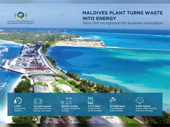 ADFD-Funded renewable energy project in Maldives receives global recognition for innovation