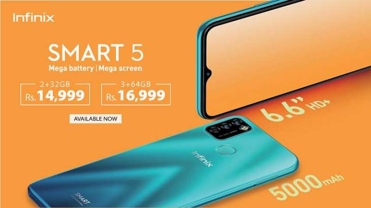 With 5000 mAh Mega Battery Infinix Smart 5 is available now