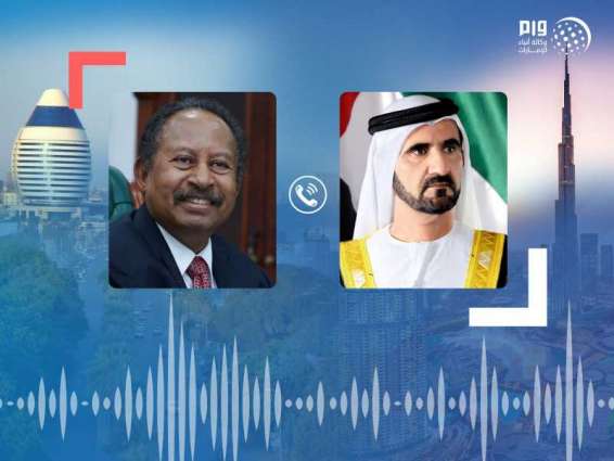محمد بن راشد يتلقى اتصالاً هاتفياً من رئيس وزراء السودان 