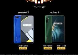 Realme C2 Diamond Cut Design for Rs. 13,399 & realme 5i Quad Camera Battery King for Rs. 21,099 only on Daraz 11 11 Sale