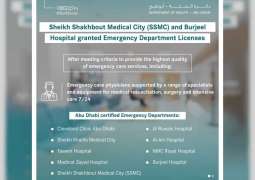 DoH certifies Sheikh Shakhbout Medical City, Burjeel Hospital as Emergency Care Departments