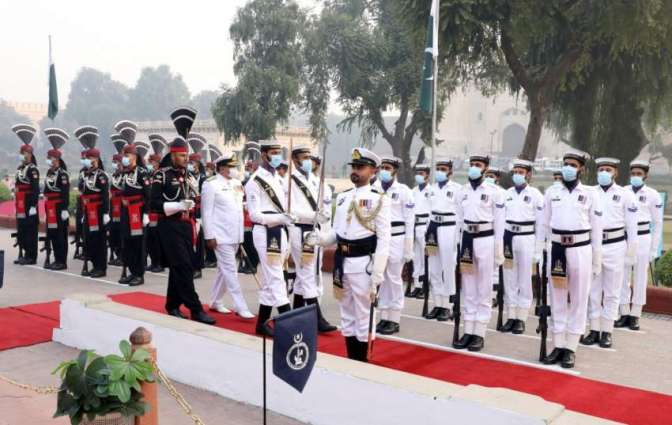 Pakistan Navy Assumes Guard Duties At Mausoleum Of Allama Muhammad Iqbal