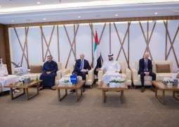 Mansoor Bin Mohammed meets FIFA chief and discusses efforts to develop world football