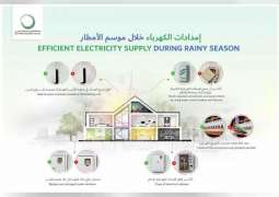 "كهرباء دبي" توعي بالخطوات اللازمة لاستمرارية الخدمات في موسم الأمطار