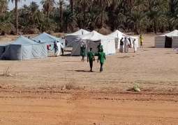 مركز الملك سلمان للإغاثة يوزع مساعدات إيوائية متنوعة  للمتضررين من السيول في منطقة موري بالسودان
