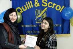 First Pakistani Student Nawal Haider Inducted as Member of Quill and Scroll
