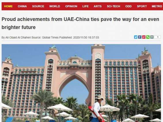 Proud achievements from UAE-China ties pave the way for an even brighter future: says UAE Ambassador