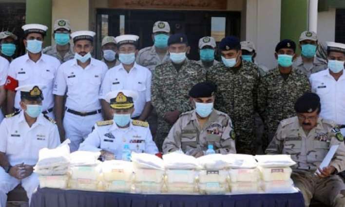 Pakistan Navy And Anti-narcotics Force Seize Drugs In A Joint Operation In Arabian Sea Off Jiwani, Balochistan