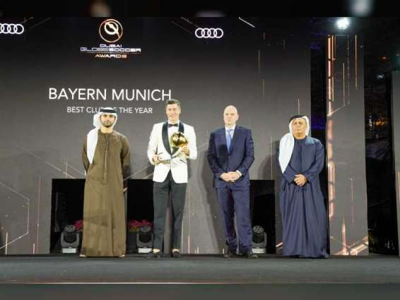 منصور بن محمد يشهد مؤتمر دبي الرياضي الدولي ويتوّج الفائزين بجائزة "دبي جلوب سوكر"
