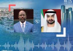 Mohamed bin Zayed, Liberian President discuss strengthening cooperation