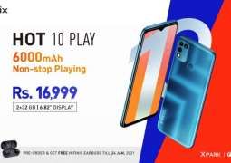 Infinix Hot 10 Play with Gigantic 6000mAh battery is up for Pre-Orders