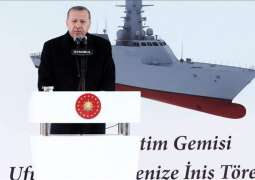 Turkey's Erdogan Attends Launch of 1st Domestically Built Frigate