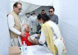 Covid 19 vaccination continues in Arts Council of Pakistan Karachi