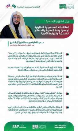 وزير الشؤون الإسلامية: العلاقات السعودية الماليزية تجمعها وحدة العقيدة والمصالح المشتركة