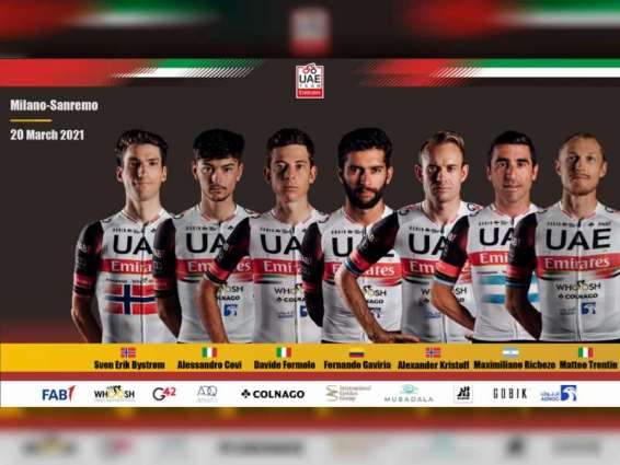 UAE Team Emirates line-up for Milan-San Remo
