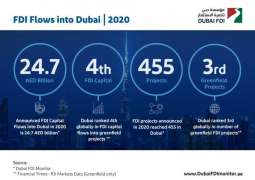 دبي الثالثة عالميًا في استقطاب مشاريع الاستثمار الأجنبي المباشر