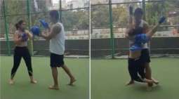 Ira Khan takes Kickboxing lessons from her boyfriend Nurpur Shikhare