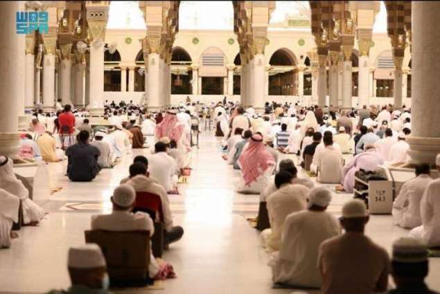 إقامة أول صلاة جمعة بالمسجد النبوي في شهر رمضان المبارك