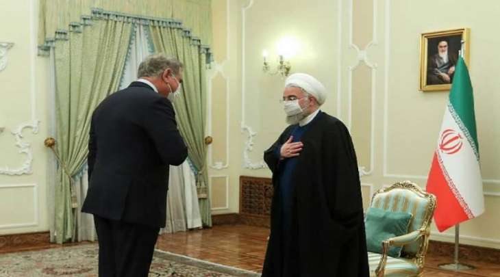 وزیر خارجیة باکستان شاہ محمود قریشي یجتمع برئیس ایران حسن روحاني