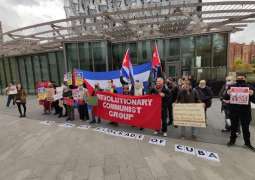 UK Campaigners Protest Against US Blockade of Cuba