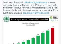 Overseas Pakistani remit $1.5 billion through Roshan Digital Account