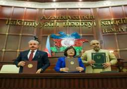 رئیس البرلمان الباکستاني یشارک فی الاجتماع الثاني بین روٴساء برلمانات في العاصمة الأزربیجانیة