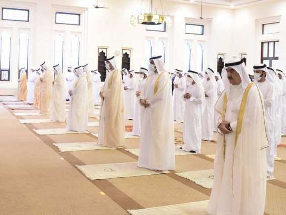 UAQ Ruler performs Eid Al Adha prayer at Sheikh Ahmed bin Rashid Al Mu'alla Mosque