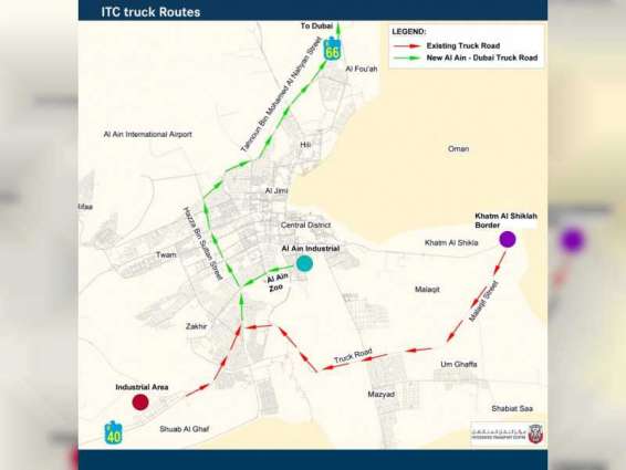 Integrated Transport Centre allows trucks to use Al Ain-Dubai road /E66/ off-peak hours