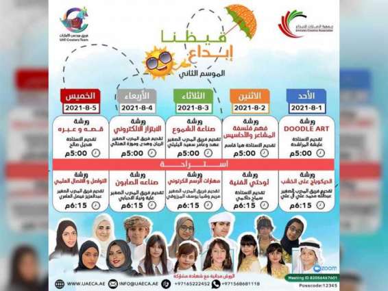 "الإمارات للإبداع "تطلق برامجها الصيفية غدا