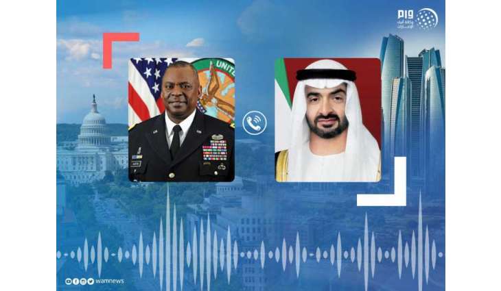 محمد بن زايد يتلقى اتصالا هاتفيا من وزير الدفاع الأميركي