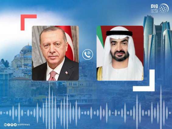 Mohamed bin Zayed, President of Turkey review bilateral relations over phone call