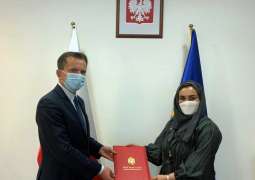 ‎سفيرة الإمارات لدى بولندا تقدم نسخة من أوراق اعتمادها