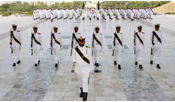 Change of guard ceremony held at Quaid-i-Azam mausoleum in Karachi
