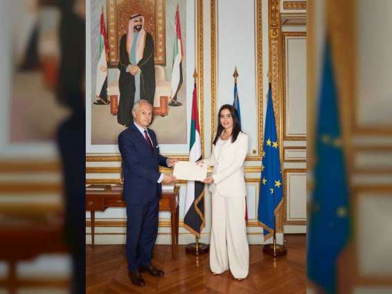 UAE Ambassador to France presents copy of her credentials