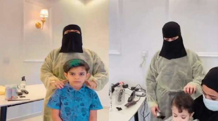 شاھد : أول فتاة سعودیة تشغل بمھنة الحلاقة فی المملکة