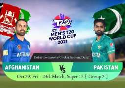 T20 World Cup 2021 Match 24 Afghanistan Vs. Pakistan, Live Score, History, Who Will Win
