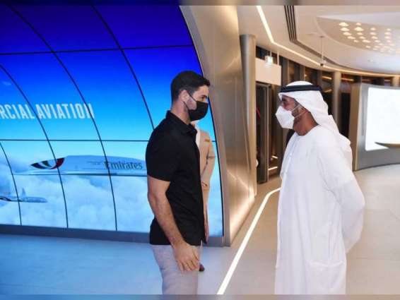 Emirates welcomes Arsenal FC’s Arteta to its Expo pavilion