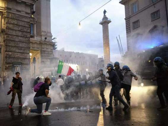 Nationwide Anti-Fascist Demonstration of Italian Trade Unions Taking Place in Rome