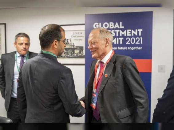 حامد بن زايد يلتقي عددا من الوزراء البريطانيين على هامش قمة الاستثمار العالمية لندن 2021 
