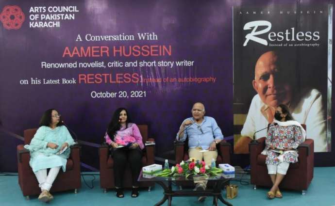 A conversation with renowned writer Aamer Hussein was held at the Arts Council of Pakistan Karachi