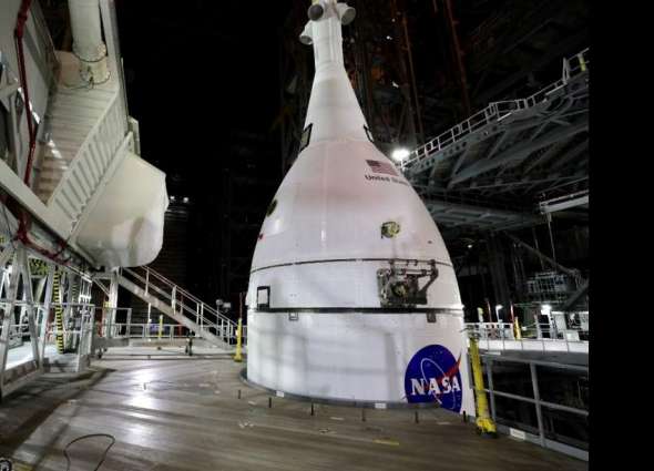 US Completes Orion Spacecraft Stacking on Mega Moon Rocket for Artemis Mission - NASA
