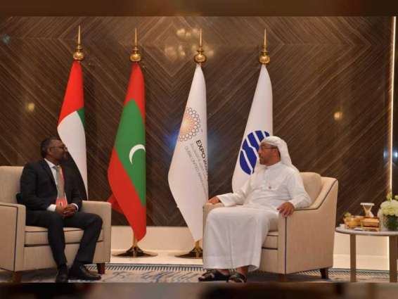 الصايغ يلتقي وزيري خارجية واقتصاد المالديف في إكسبو 2020 دبي