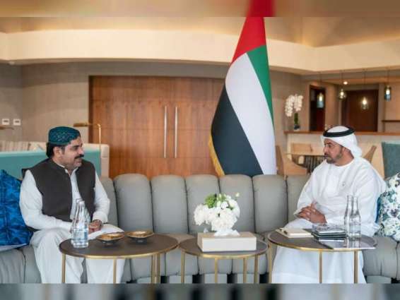 Hamdan bin Zayed receives Provincial Minister at Government of Sindh