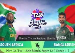 T20 World Cup 2021 Match 30 South Africa Vs. Bangladesh, Live Score, History, Who Will Win