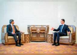 بشار الأسد يستقبل عبدالله بن زايد في دمشق