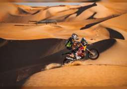 العطية بطلا لرالي أبوظبي الصحراوي وفالكنر أول الدراجات النارية
