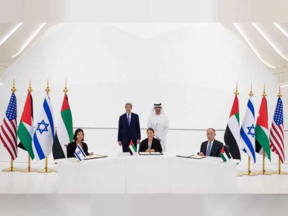 الإمارات و الأردن و إسرائيل تتعاون للتصدي لتداعيات تغير المناخ من خلال إعلان نوايا في مجال الاستدامة