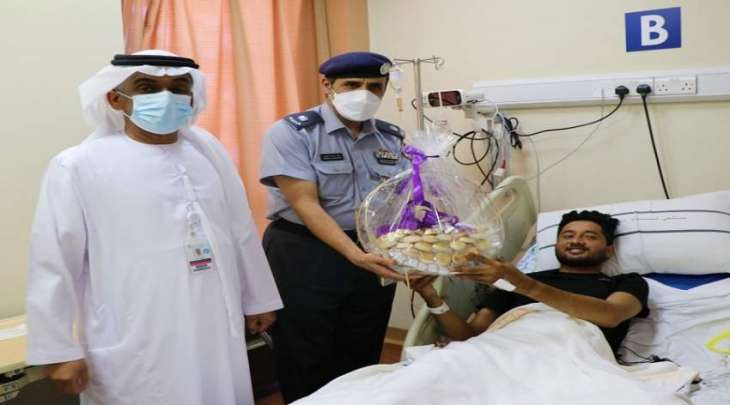 شرطة ابوظبي تزور مصابي الحوادث في توام