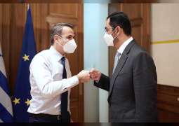 سلطان الجابر يلتقي رئيس الوزراء ووزير الخارجية اليونانيين